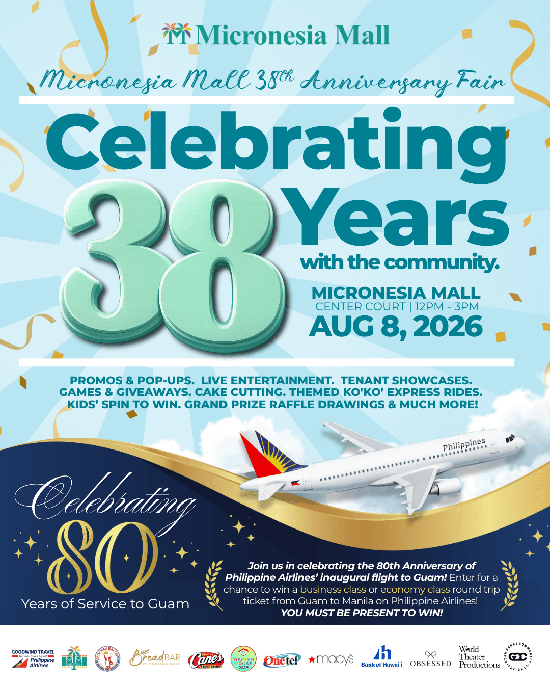 Celebrating Micronesia Malls 38Th Anniversary Pal 80 Years Service Guam