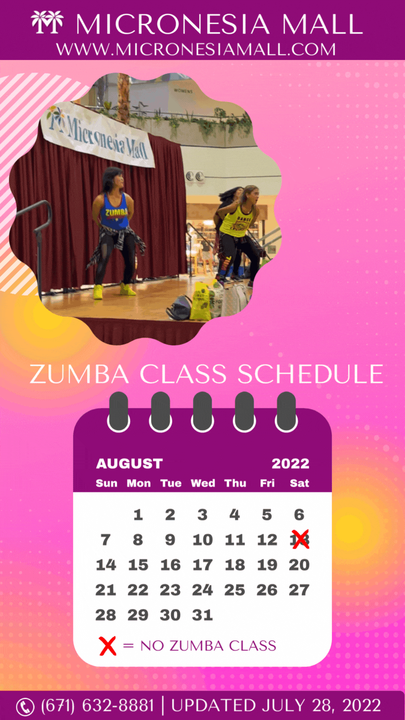 August Class Schedule
